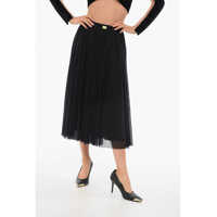 Fuste lungi Elisabetta Franchi Jacquard Tulle Flared Skirt
