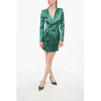 Sacouri Elisabetta Franchi Double-Breasted Blazer Dress With Peak Lapel