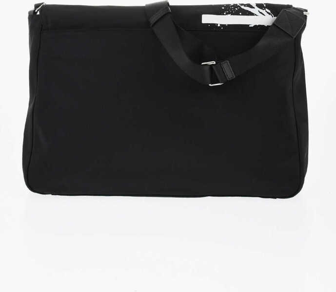 Genti tip postas DSQUARED2 Icon Solid Color Shoulder Bag With Icon Splash Print Black Barbati (BM 18694165) 3