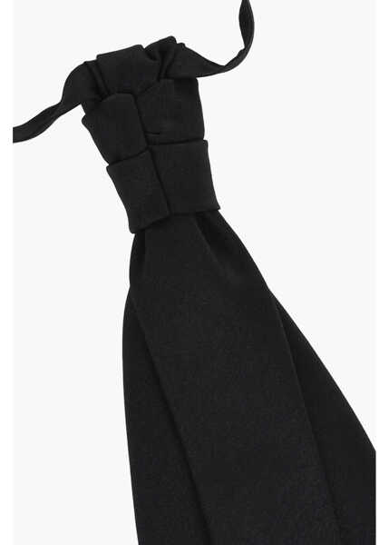 Cravate CORNELIANI Glitter Silk Ascot Tie Black Barbati (BM 18694174) 3