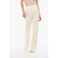 Pantaloni office Elisabetta Franchi Front Pleated Bootcut Pants