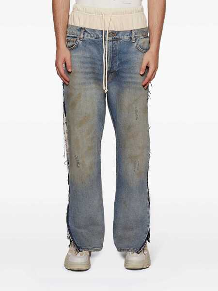 Blugi drepti RRR123 Jeans Blue Barbati (BM 18694287) 3