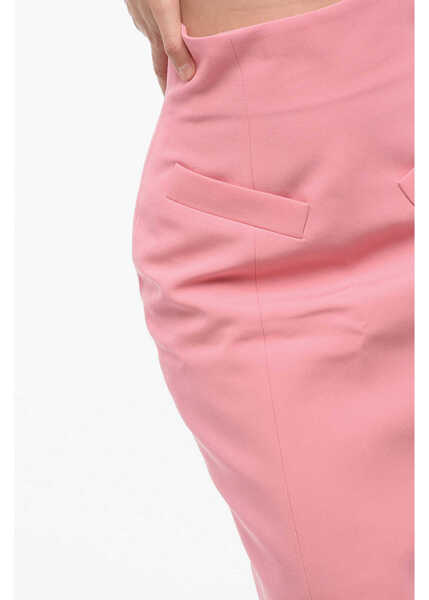 Fuste scurte Balmain High-Waisted Pencil Skirt Pink Femei (BM 18694363) 3