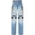 Balmain Loose Fit Jeans With Velcro Details 26Cm Blue