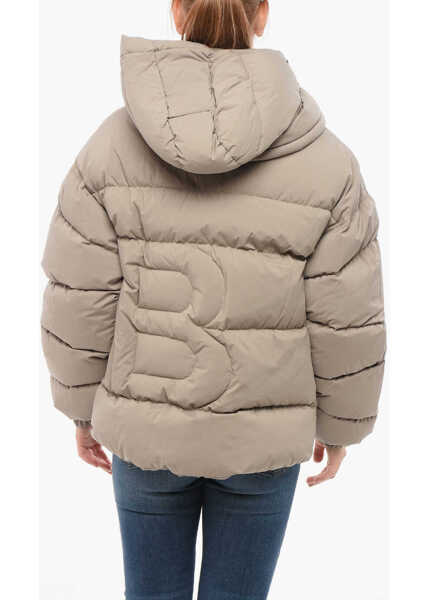 Geci de iarna Bacon Hooded New Double Down Jacket With Front Zip Beige Femei (BM 18694390) 2