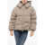 Bacon Hooded New Double Down Jacket With Front Zip Beige