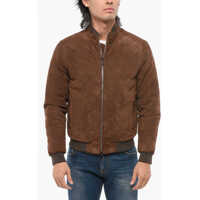 Bomber jacket Suede Almerico Bomber Jacket With Down Padding Barbati