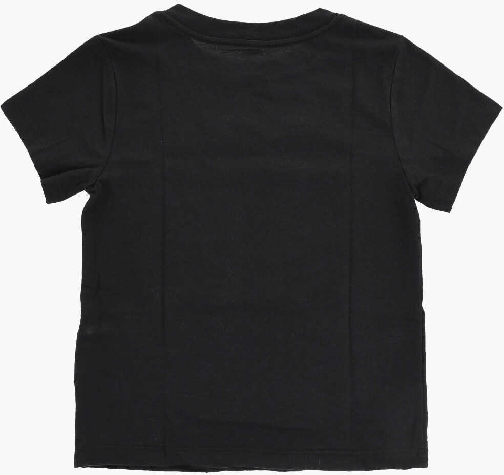 Tricouri Nike Air Solid Color Crew-Neck T-Shirt With Contrasting Logo Black Baieti (BM 18694408) 3