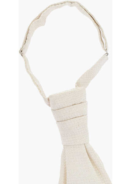 Cravate CORNELIANI Cc Collection Silk And Lurex Ascot Tie White Barbati (BM 18694420) 2