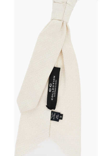 Cravate CORNELIANI Cc Collection Silk And Lurex Ascot Tie White Barbati (BM 18694420) 3