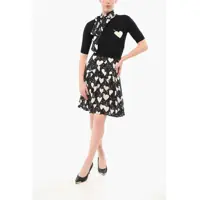 Rochii lungi Knitted Midi Dress With Chiffon Skirt Femei