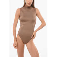 Body-uri Stretch Fabric Bare Back Bodysuit Femei