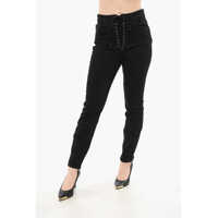 Blugi skinny Skinny Fit Denims With Lace-Up Detail 12Cm Femei