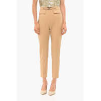 Pantaloni casual Carrot Fit Pants With Monogram Buckle Femei