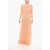 Elisabetta Franchi Eyelash Fabric Maxidress Orange