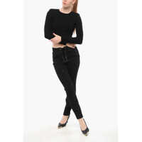 Imbracaminte Dama pagina 636 - Pulovere Elisabetta Franchi Monogram Fabric Crop Sweater Black Femei (BM 18694477) - B-mall.ro