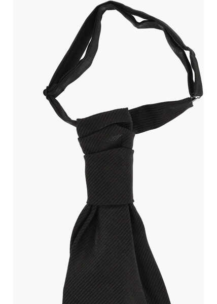 Cravate CORNELIANI Wool Blend Ascot Tie With Tone On Tone Stripes Brown Barbati (BM 18694483) 2