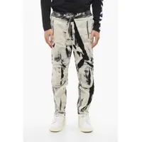 Blugi drepti Acid-Wash Effect Biker Jeans With Ankle Zip 16Cm Barbati