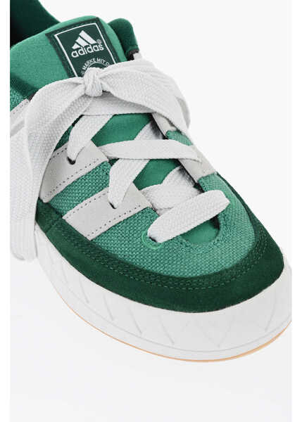Sneakers adidas Suede And Fabric Adimatic Low-Top Sneakers With Wave Sole Green Barbati (BM 18694558) 4