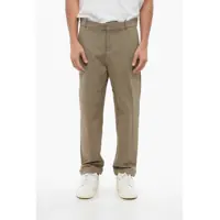 Pantaloni casual Cuffed Hem Straight Fit Pants Barbati