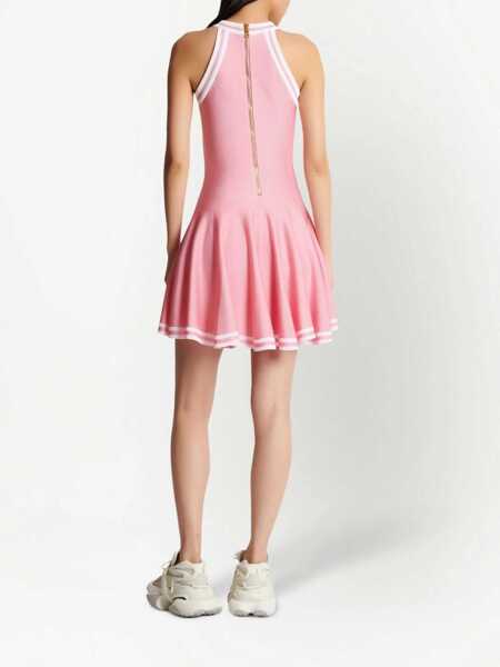 Rochii scurte Balmain Sleeveless Flared Skater Dress Pink Femei (BM 18694585) 3