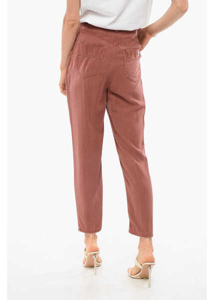 Pantaloni casual Elisabetta Franchi Pleated Soft Pants Orange Femei (BM 18694594) 2