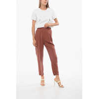 Imbracaminte Dama pagina 407 - Pantaloni casual Elisabetta Franchi Pleated Soft Pants Orange Femei (BM 18694594) - B-mall.ro