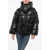 Bacon Collar-Shaped Hood Storm Down Jacket Black