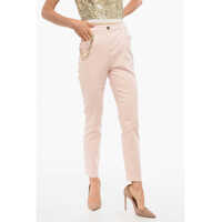 Pantaloni casual 5-Pocketed Pants With Chain Detail Femei