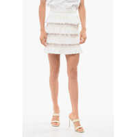 Fuste scurte Elisabetta Franchi Flounced Miniskirt With Sequines
