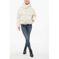 Imbracaminte Dama pagina 636 - Geci de iarna Bacon Hooded Cloud Down Jacket With Front Zip White Femei (BM 18694645) - B-mall.ro