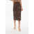 Elisabetta Franchi Sequined Longuette With Back Split Brown