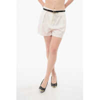 Pantaloni scurti High-Waisted Shorts With Logoed Belt Femei