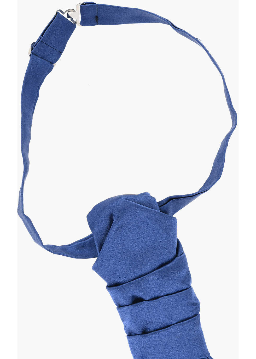 Cravate CORNELIANI Solid Color Satin Ascot Tie Blue Barbati (BM 18694771) 2