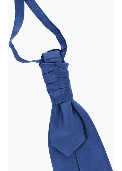 Cravate CORNELIANI Solid Color Satin Ascot Tie Blue Barbati (BM 18694771) 3