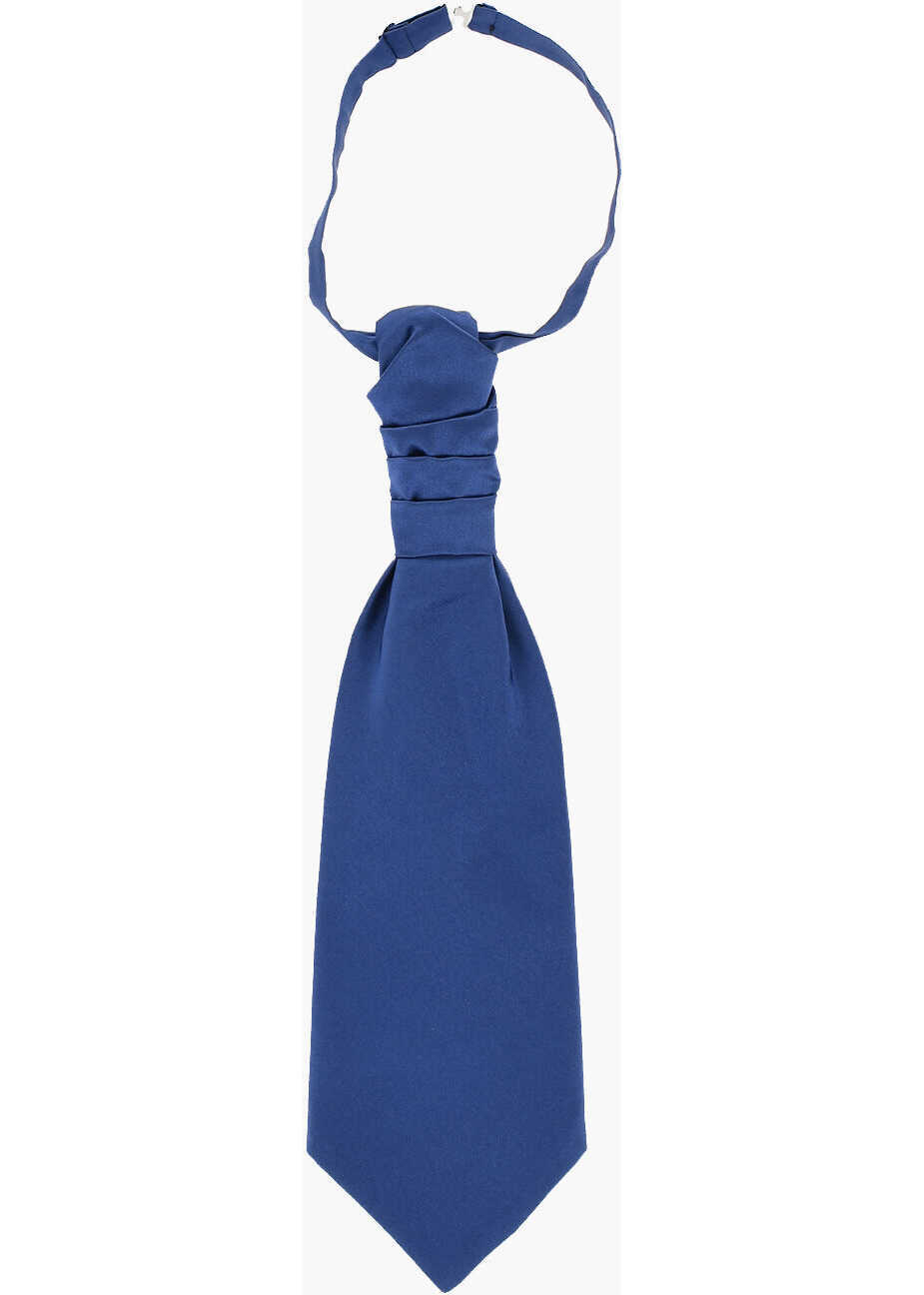 Cravate CORNELIANI Solid Color Satin Ascot Tie Blue Barbati (BM 18694771) 1