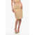 Elisabetta Franchi Back Split Lined Pencil Skirt Beige