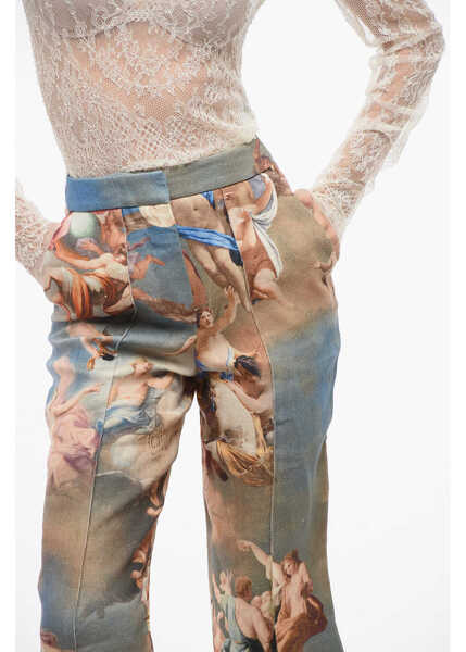 Pantaloni scurti Balmain Pattened Linen Bermuda Shorts Multicolor Femei (BM 18694804) 3