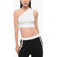 Bluze Ribbed One-Shoulder Crop Top Femei