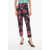 Elisabetta Franchi 4-Pocketed Pants With Floral Motif Multicolor