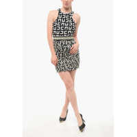Rochii scurte Monogram Dress With Sequined Skirt Femei