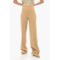 Pantaloni office Elisabetta Franchi Front Pleated Palazzo Pants