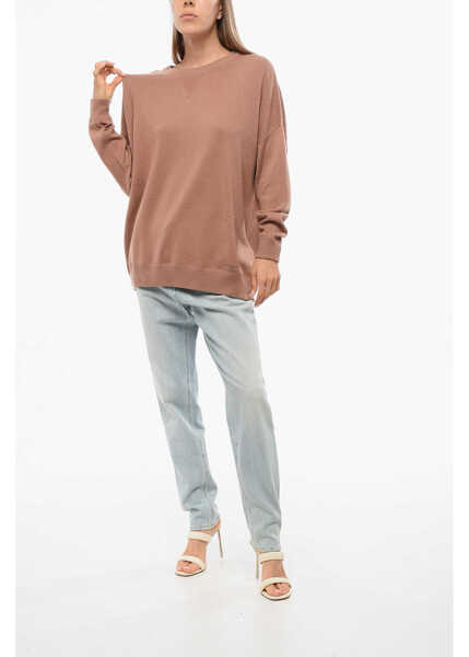 Pulovere Elisabetta Franchi Dropped Shoulder Tricot Sweater Brown Femei (BM 18694873) 4