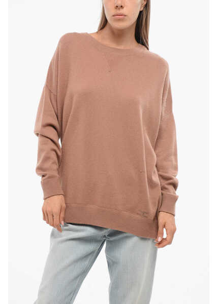 Pulovere Elisabetta Franchi Dropped Shoulder Tricot Sweater Brown Femei (BM 18694873) 1