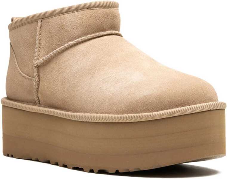 Cizme scurte UGG Classic Ultra Mini Boot With Platform BEIGE Femei (BM 18694957) 2
