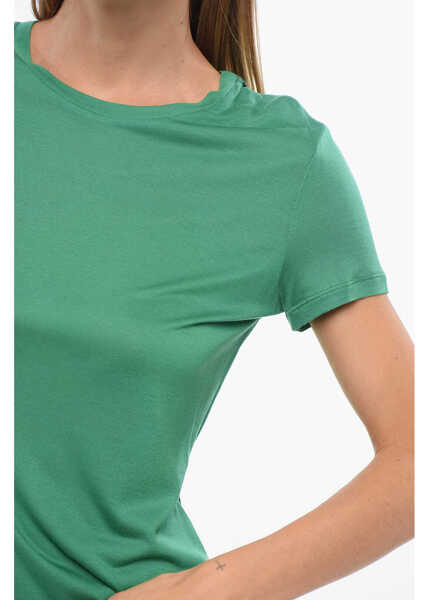 Tricouri Elisabetta Franchi Crew Neck Short-Sleeved T-Shirt Green Femei (BM 18695050) 3