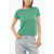 Elisabetta Franchi Crew Neck Short-Sleeved T-Shirt Green