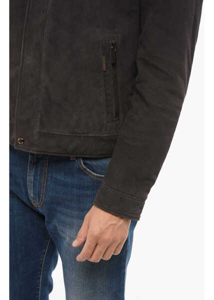 Bomber jacket Moorer Suede Anfossi Bomber Jacket With Fur Collar Brown Barbati (BM 18695056) 3