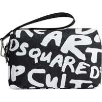 Genti de mana Denim Clutch With Contrasting Print Barbati