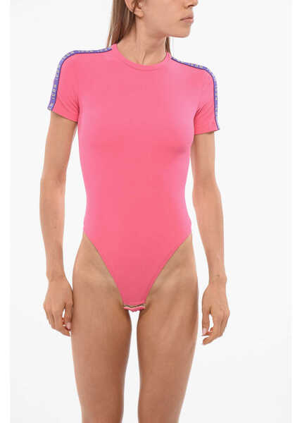 Body-uri DSQUARED2 Underwear Icon Crewneck Bodysuit With Logoed Band Pink Femei (BM 18695062) 2